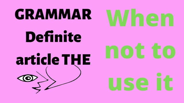 Using the definite article THE