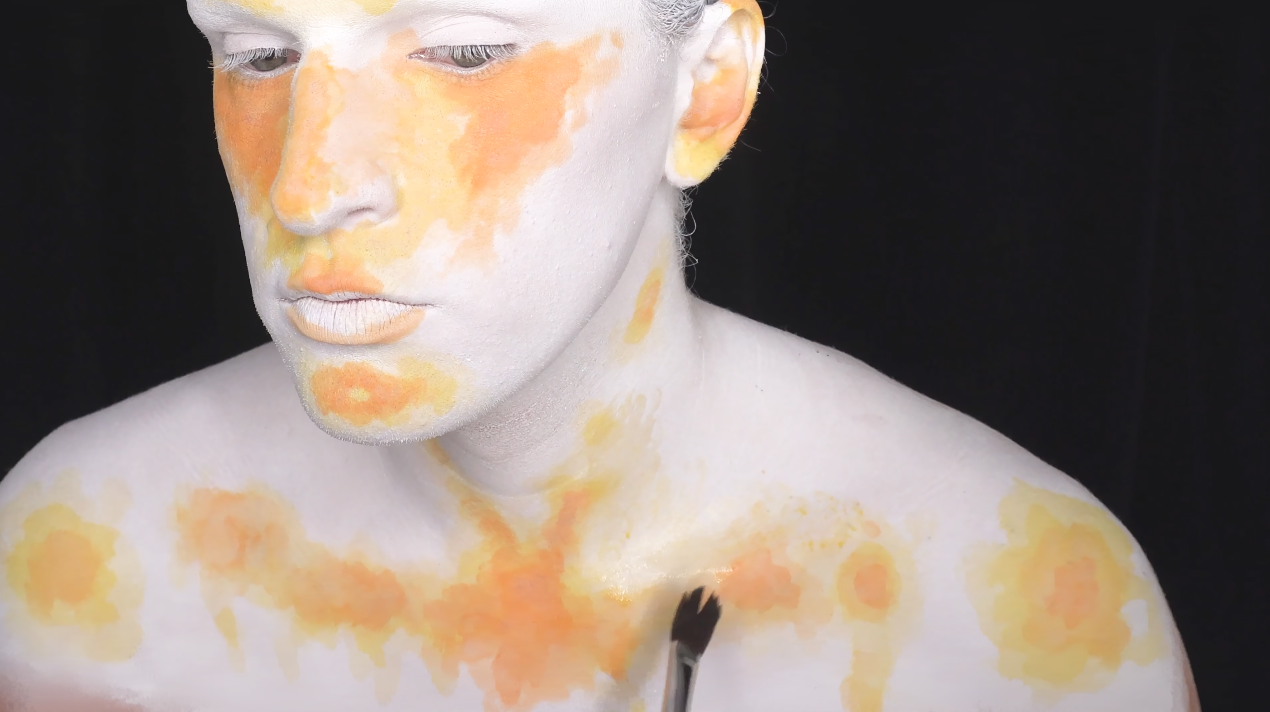 Masterworks 021 Watercolor Makeup: Painting Orange Layer