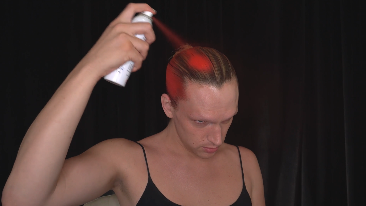 Masterworks 009 Monochromatic Magic I-- Painting Hair with Color Spray