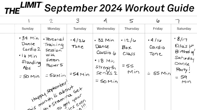 September 2024 Workout Guide