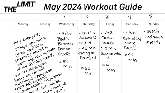 May 2024 Workout Guide