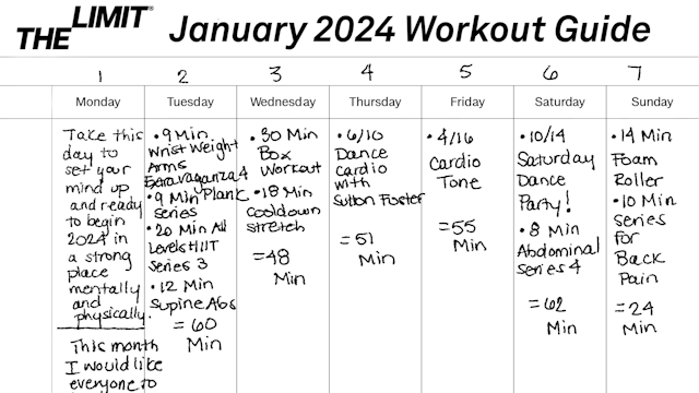 January 2024 Workout Guide