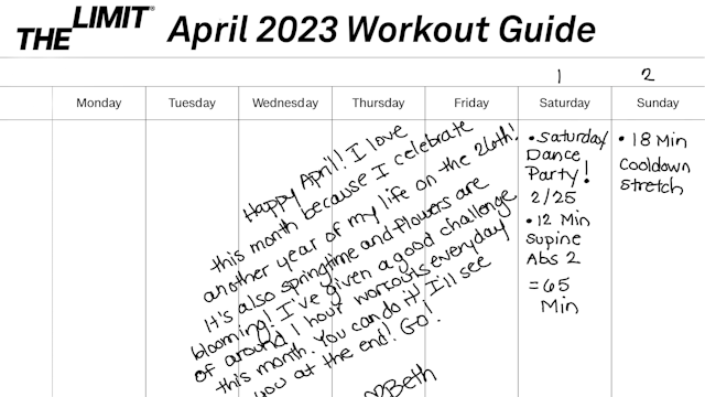 April 2023 Workout Guide