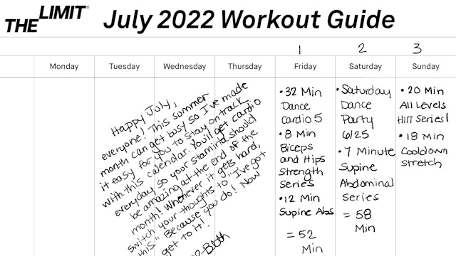 July 2022 Workout Guide