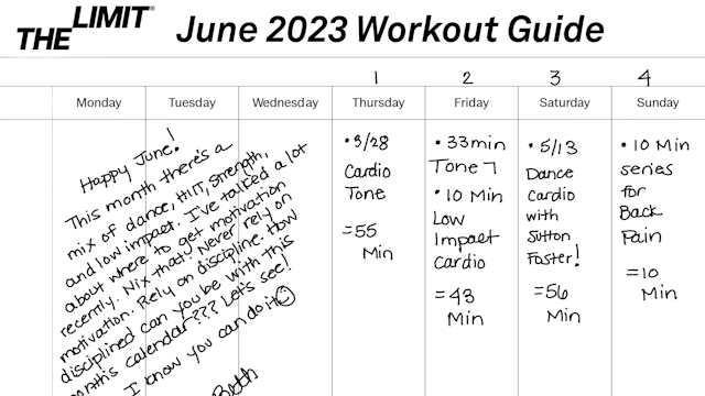 June 2023 Workout Guide