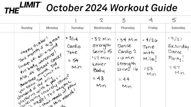 October 2024 Workout Guide