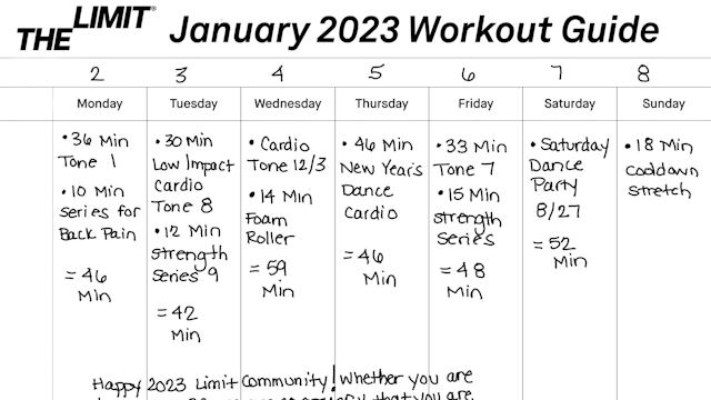 January 2023 Workout Guide