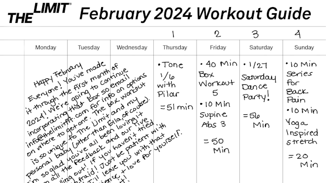 February 2024 Workout Guide