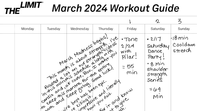 March 2024 Workout Guide