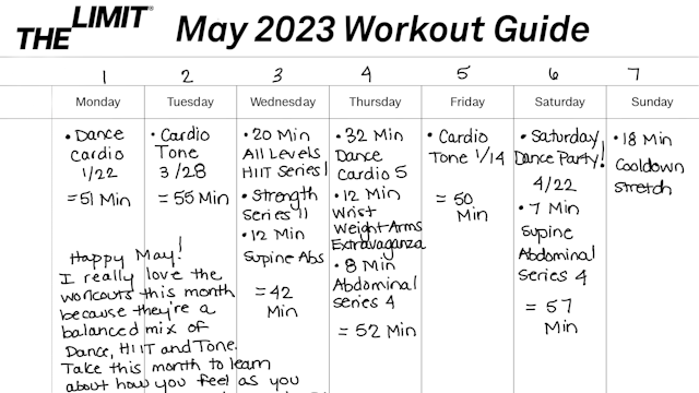 May 2023 Workout Guide