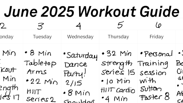 June 2025 Workout Guide