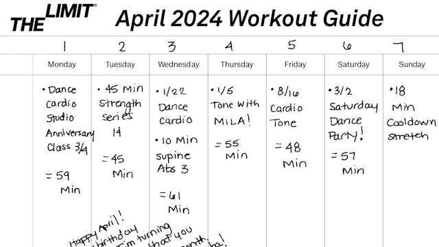 April 2024 Workout Guide
