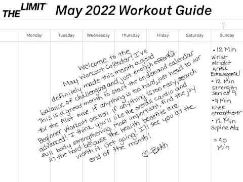 May 2022 Workout Guide