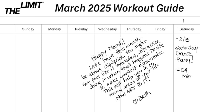 March 2025 Workout Guide