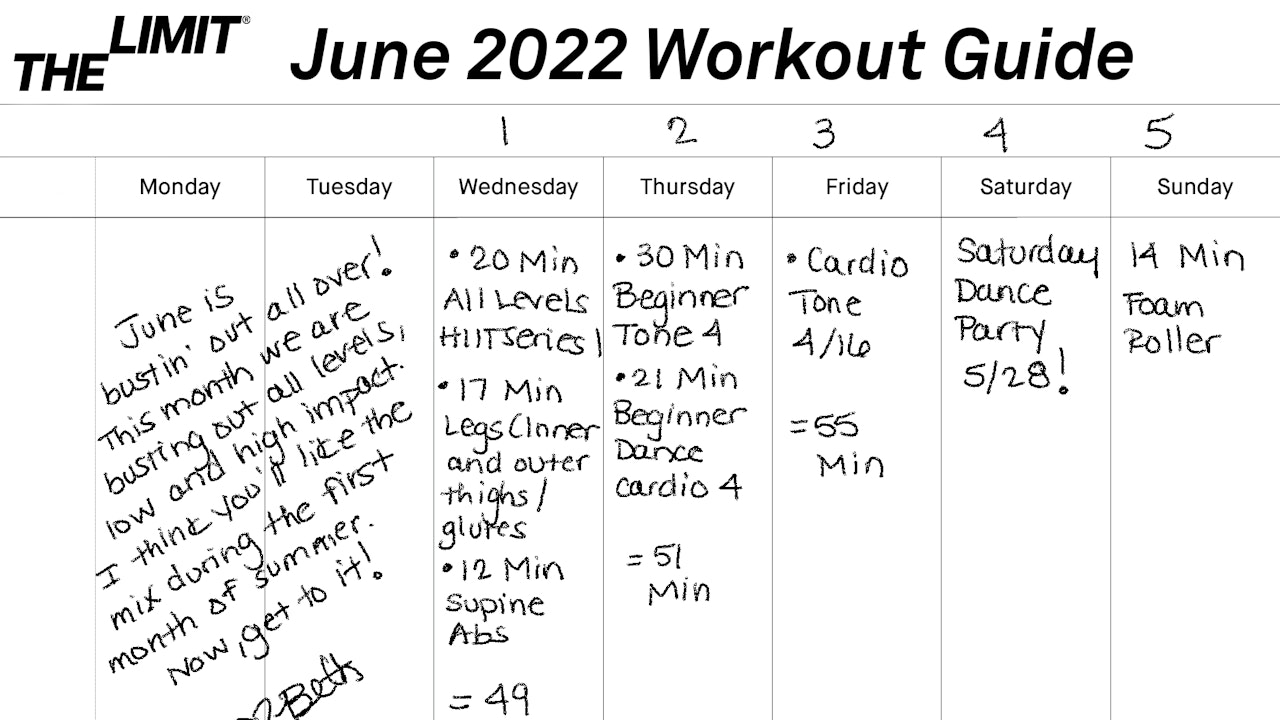 June 2022 Workout Guide