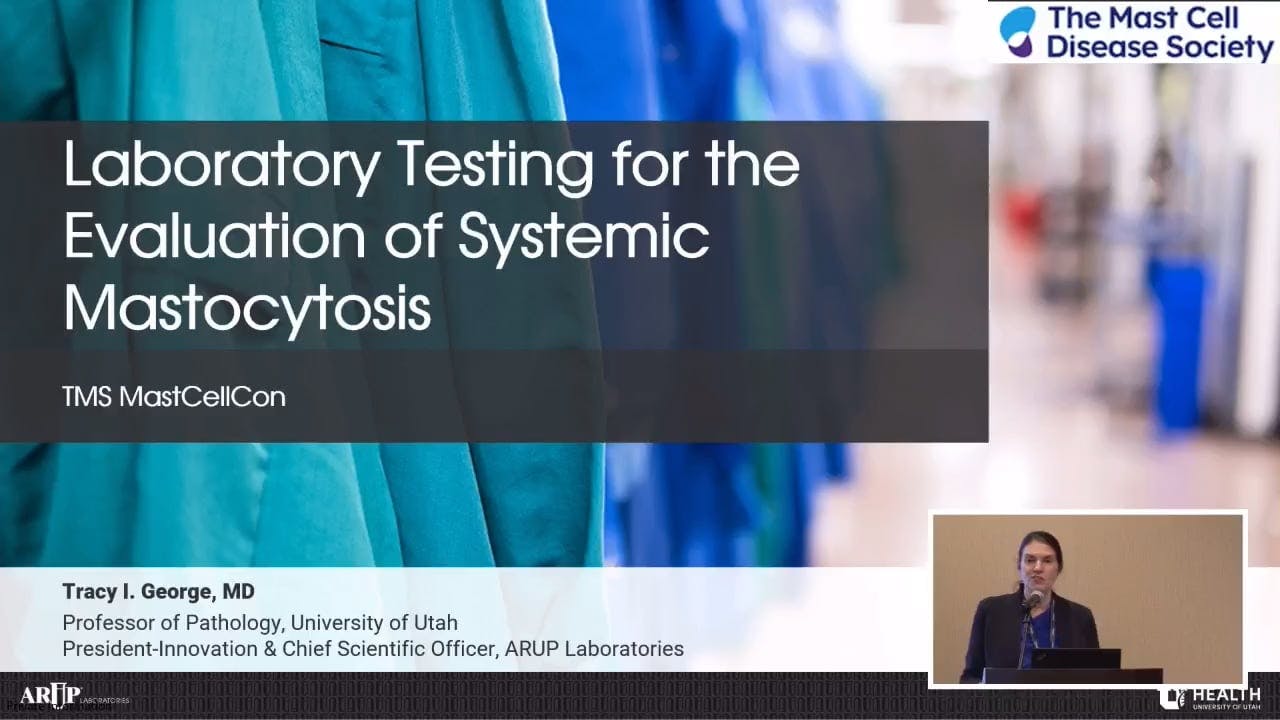 Laboratory testing for  systemic mastocytosis