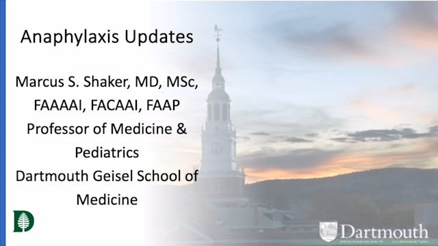 Updates in Anaphylaxis Treatment and research