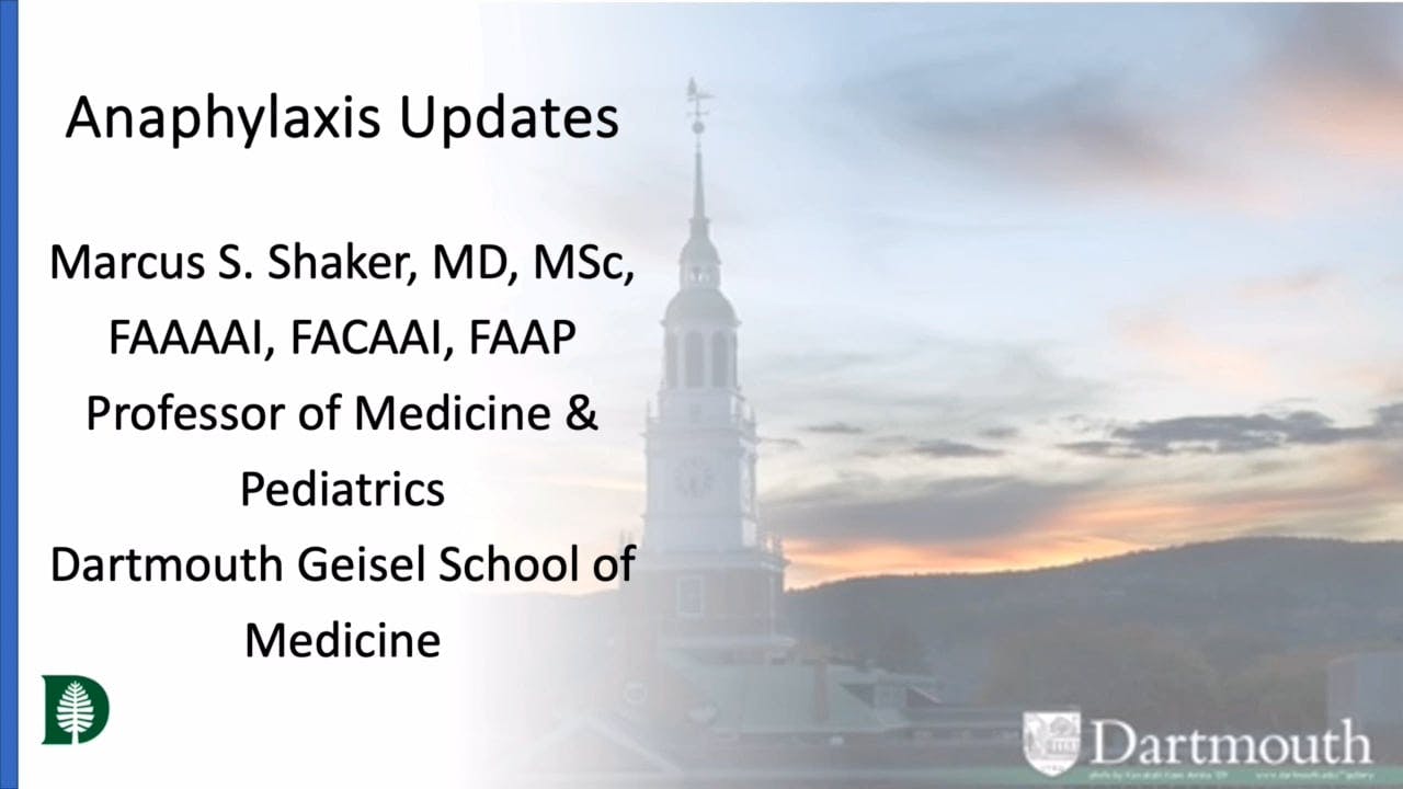 Updates in Anaphylaxis Treatment and Research