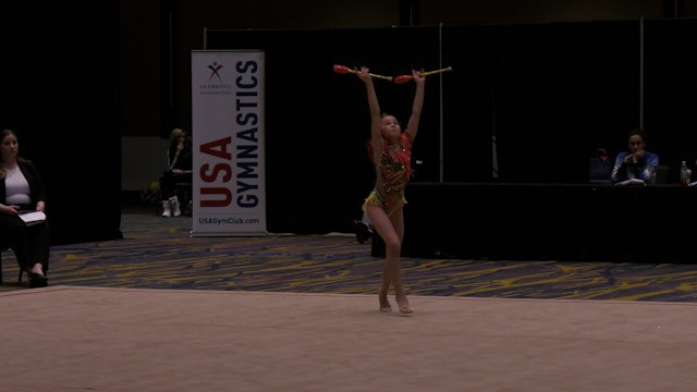 Anya Tarasyuk - Clubs - 2022 Rhythmic Invitational - Hopes 2010-2011