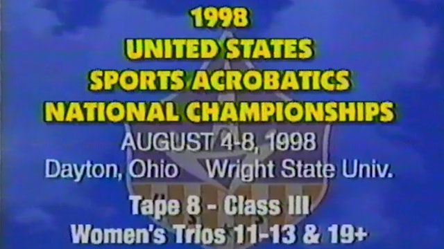 Women's Trios 11-13, 19+ - 1998 U.S.S.A. Championships