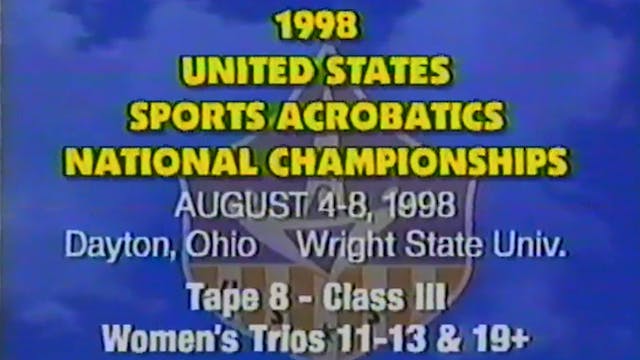 Women's Trios 11-13, 19+ - 1998 U.S.S...