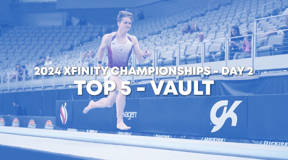 Top 5 Routines - Vault - Junior Men Day 2 - 2024 Xfinity US Championships