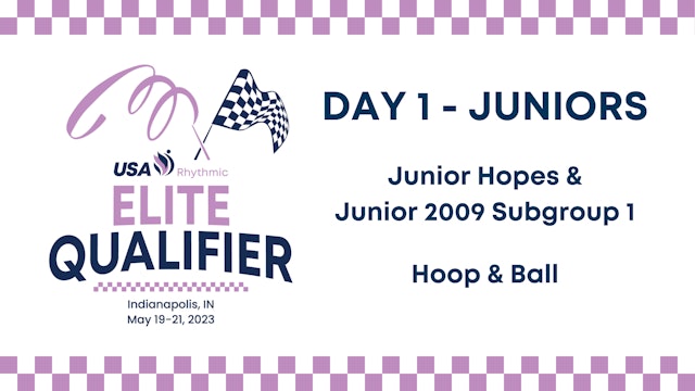 2023 Elite Qualifier - Junior Hopes & Junior 2009 Group 1 Hoop & Ball