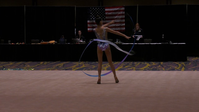 Ruby Freshwater - Ribbon - 2022 Rhythmic Invitational - Junior 2009