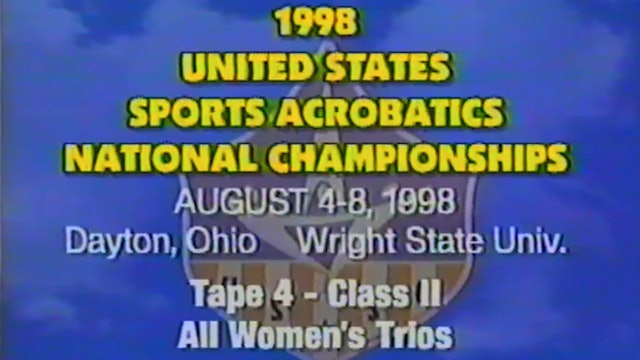All Women's Trios - 1998 U.S.S.A. Championships