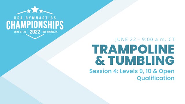 Session 4 - Levels 9, 10, Open Qual. ...