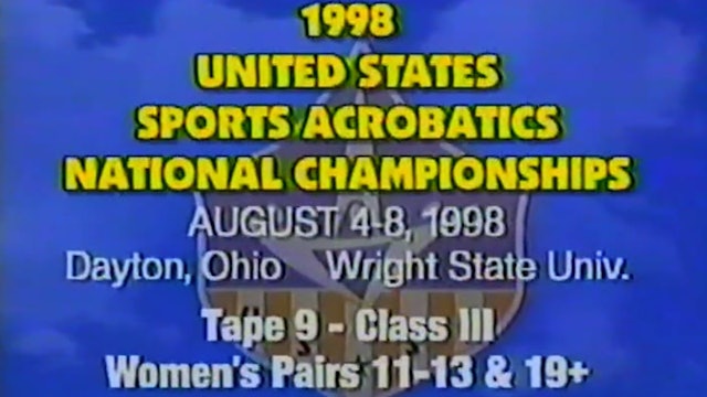 Women's Pairs 11-13, 19+ - 1998 U.S.S.A. Championships