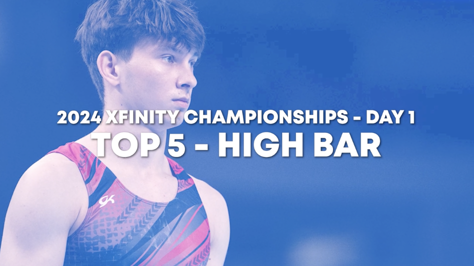 Top 5 Routines - High Bar - Junior Men Day 1 - 2024 Xfinity US Championships