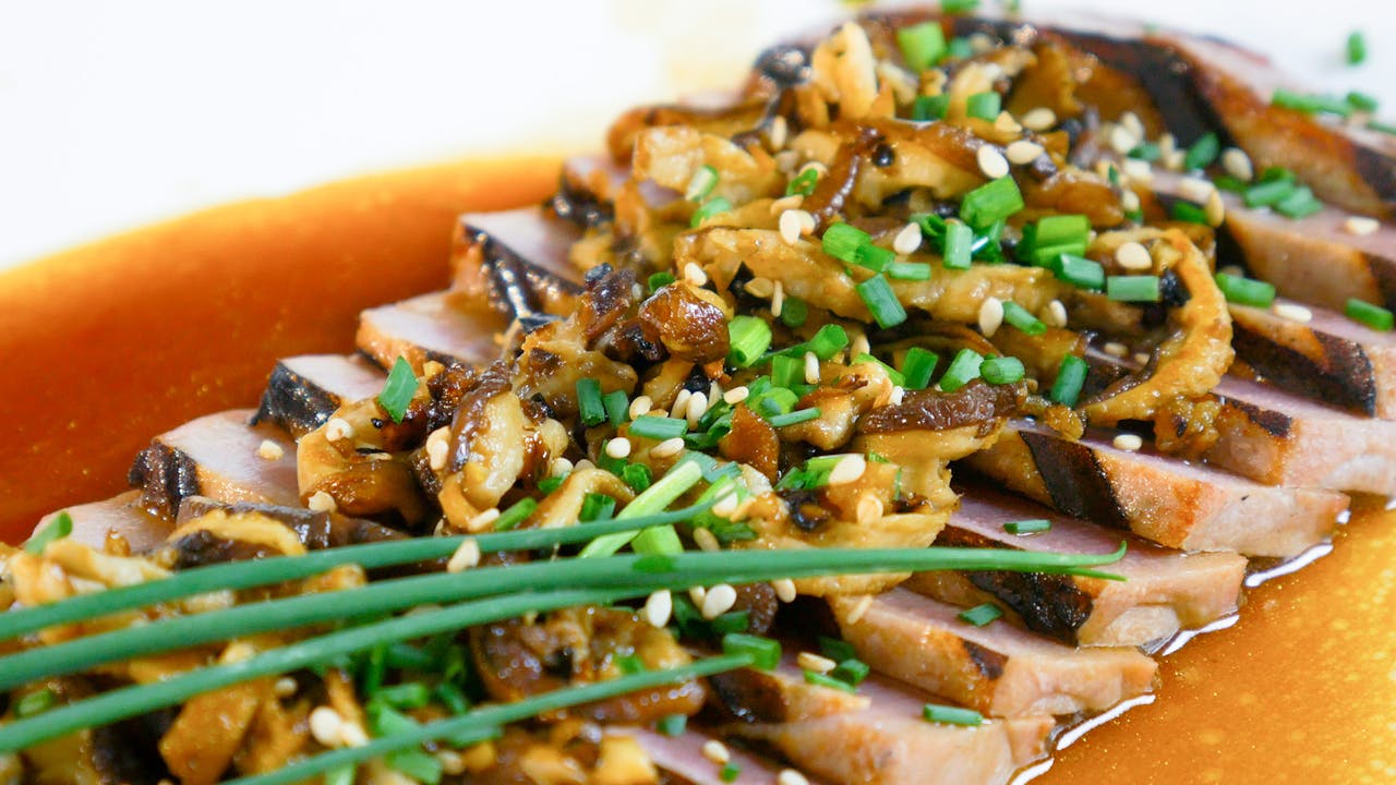 Atún con hongos shiitake Todo al Grill