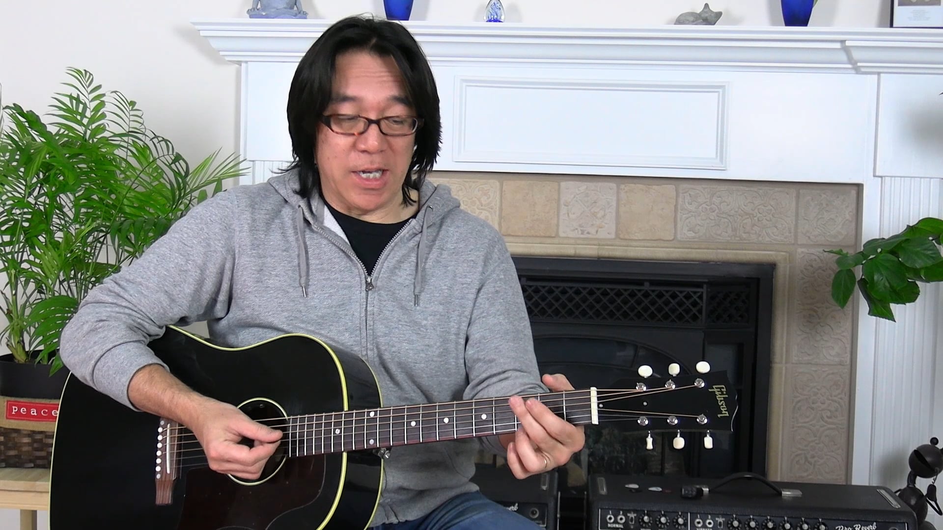 B9 Open Chords - Songwriter Chords - A, B, C Sections - Strumming, Muting