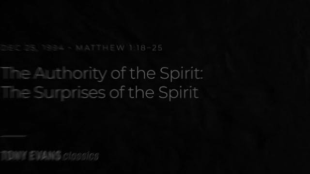 The Authority of the Spirit - The Sur...