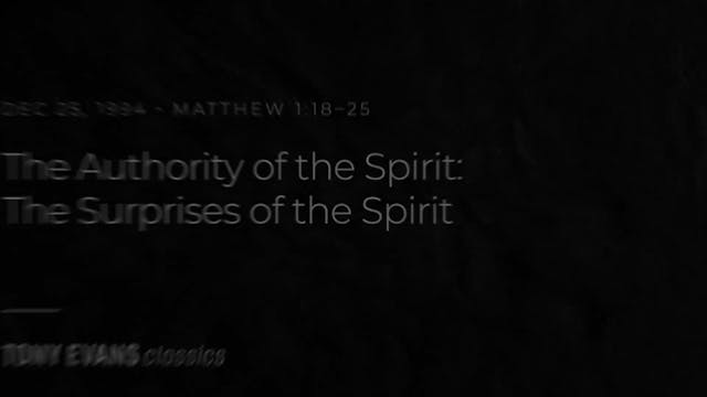 The Authority of the Spirit - The Sur...