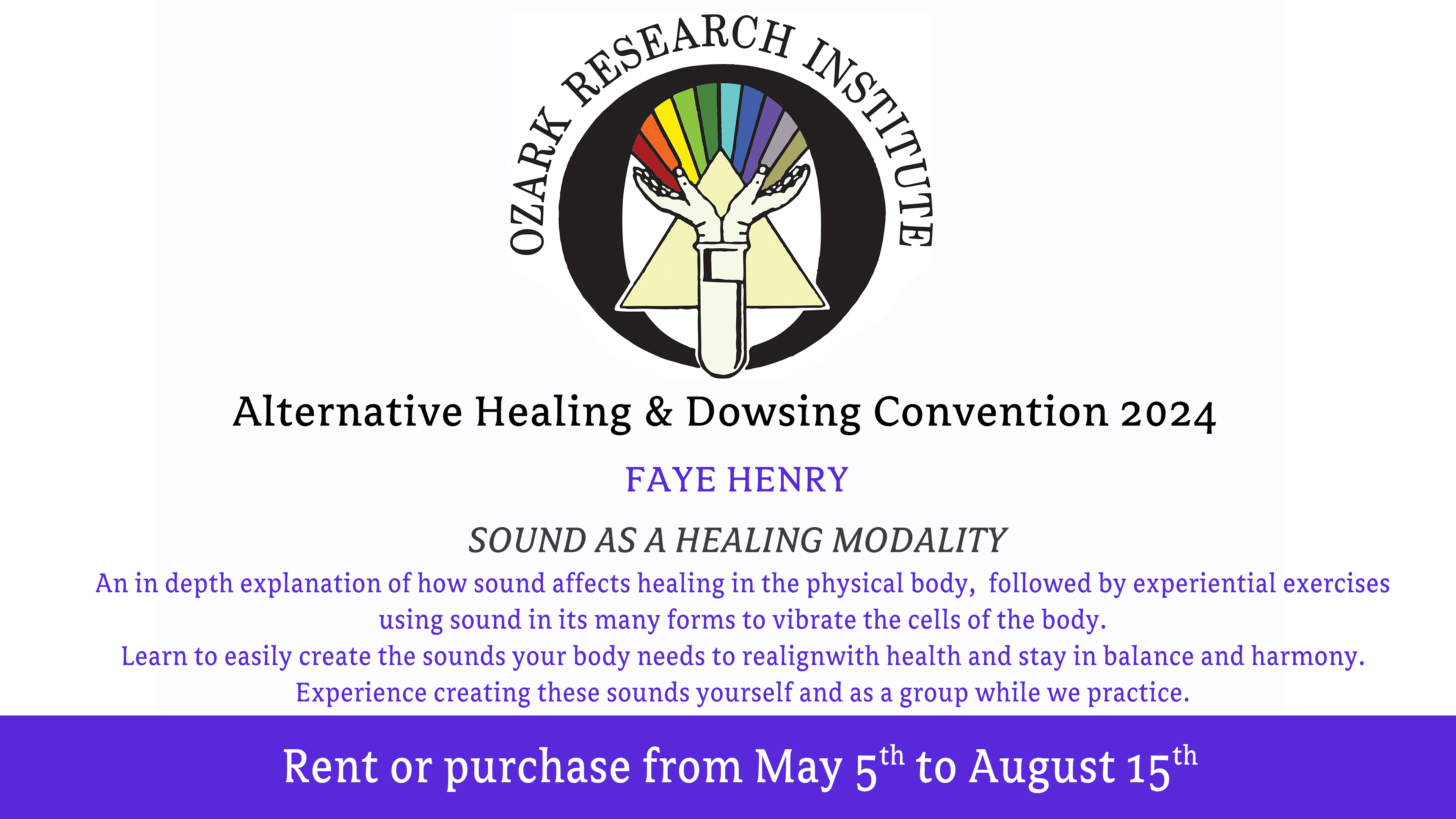 Faye Henry Sound as a Healing Modality