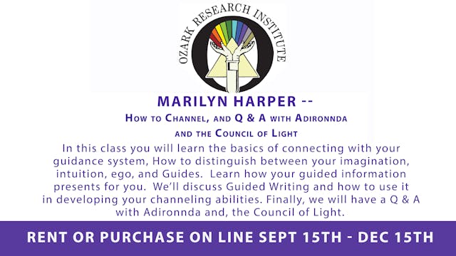 Marilyn Harper - How to Channel