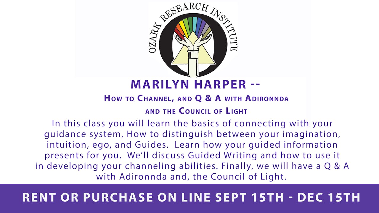 Marilyn Harper - How to Channel