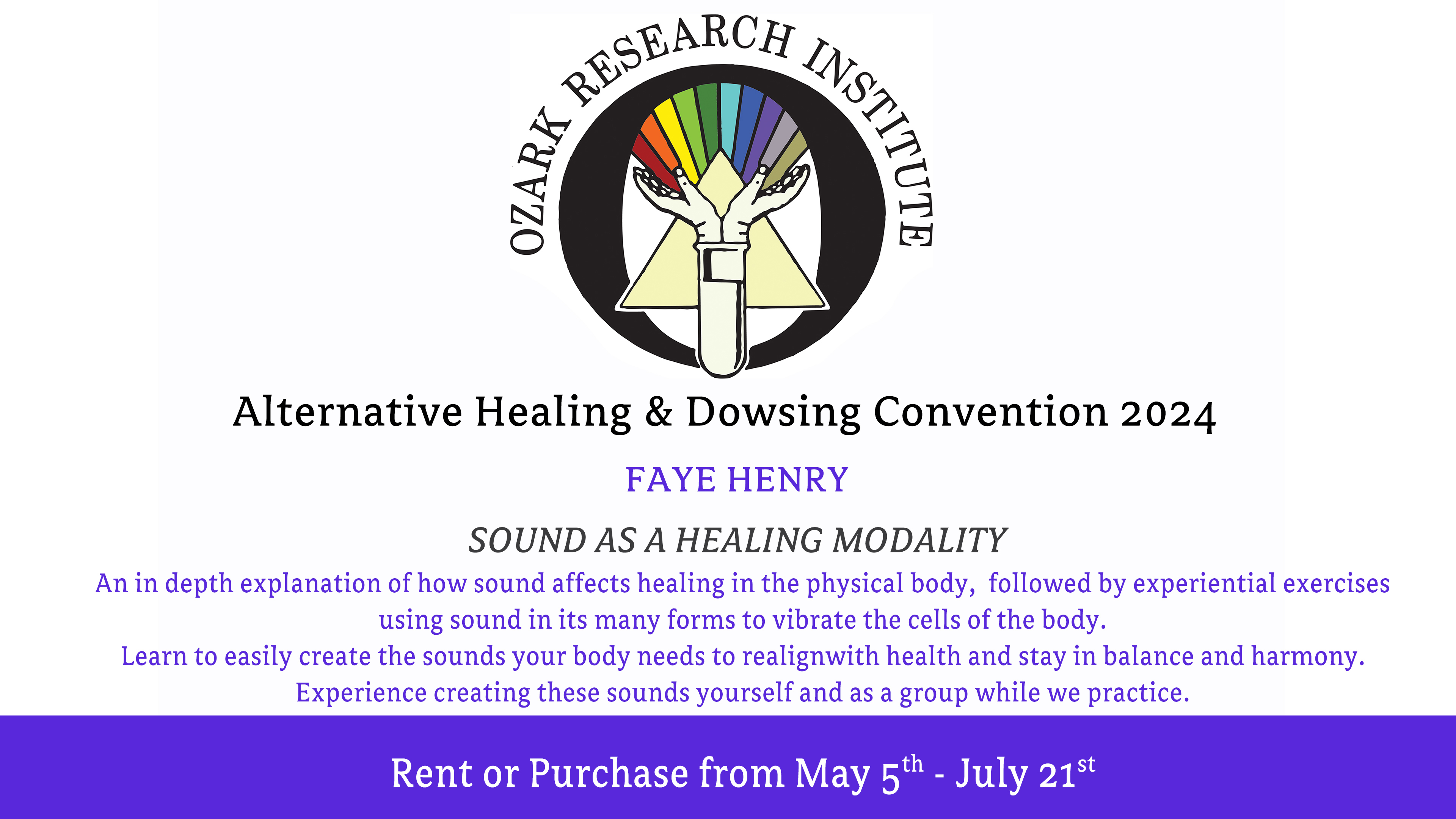 Faye Henry Sound as a Healing Modality