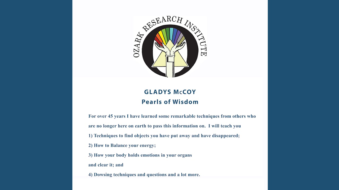 Gladys McCoy Pearls of Wisdom