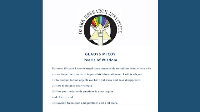 Gladys McCoy www.OzarkResearch.org  -   Pearls of Wisdom