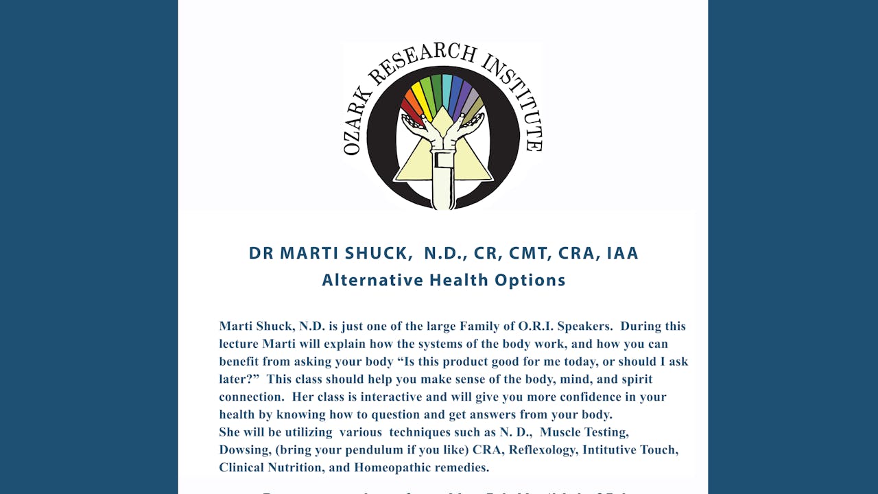 Dr Marti Shuck - Alternative Health Options