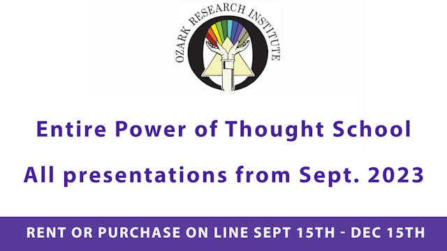 Entire Power of Thought School 2023