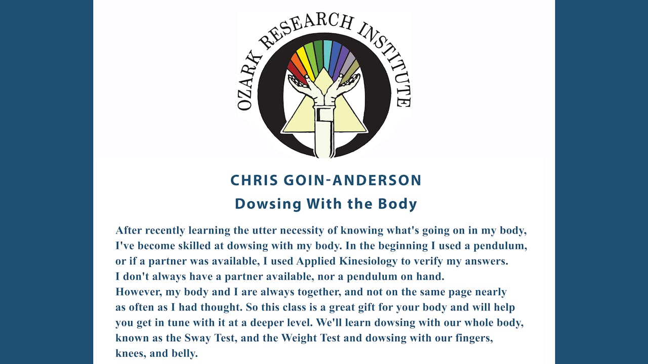 Chris Goin-Anderson - Dowsing With The Body