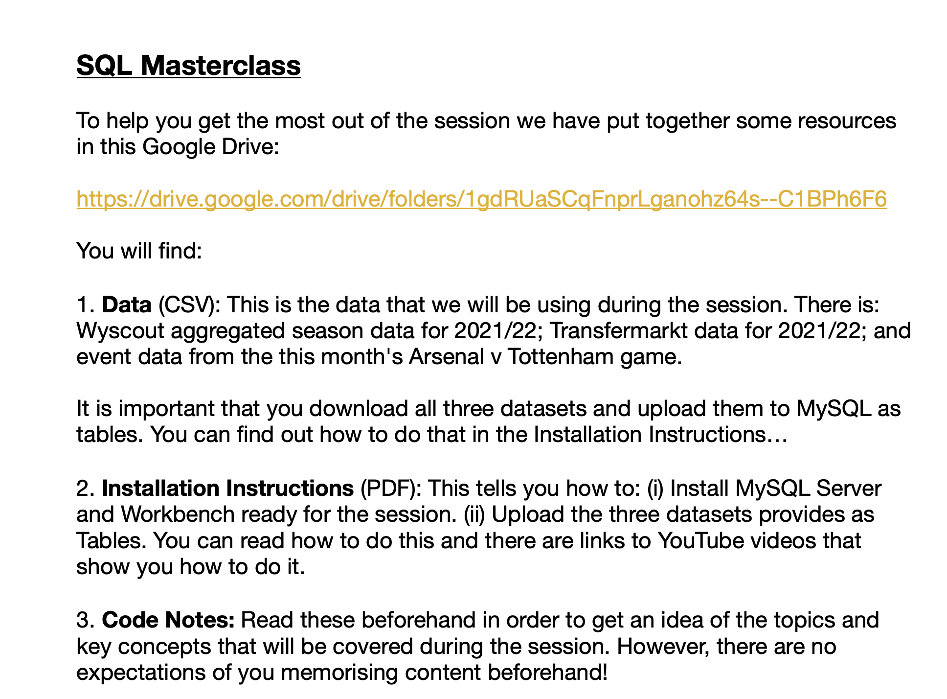 Intro to Analytics Bundle: Supporting Materials