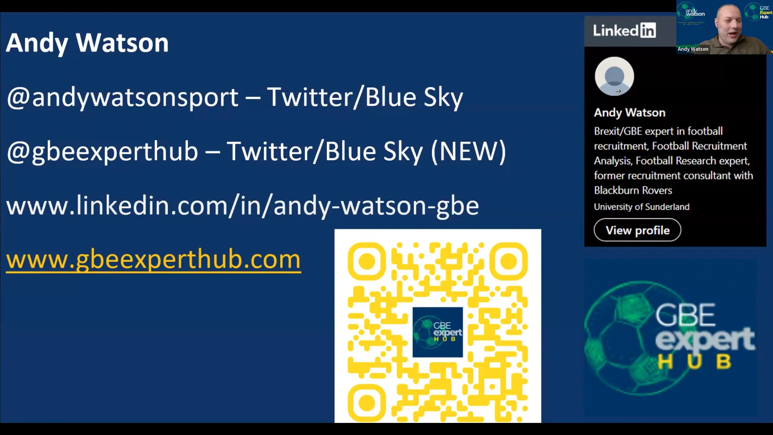 Andy Watson: How to use GBE to your advantage