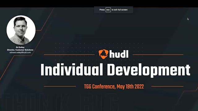 Ed Sulley: Hudl's Approach To Individual Development