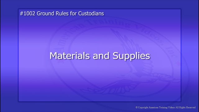 Materials and Supplies