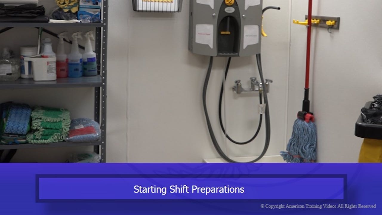 Starting Shift Preparations Office Cleaning Procedures Training Videos